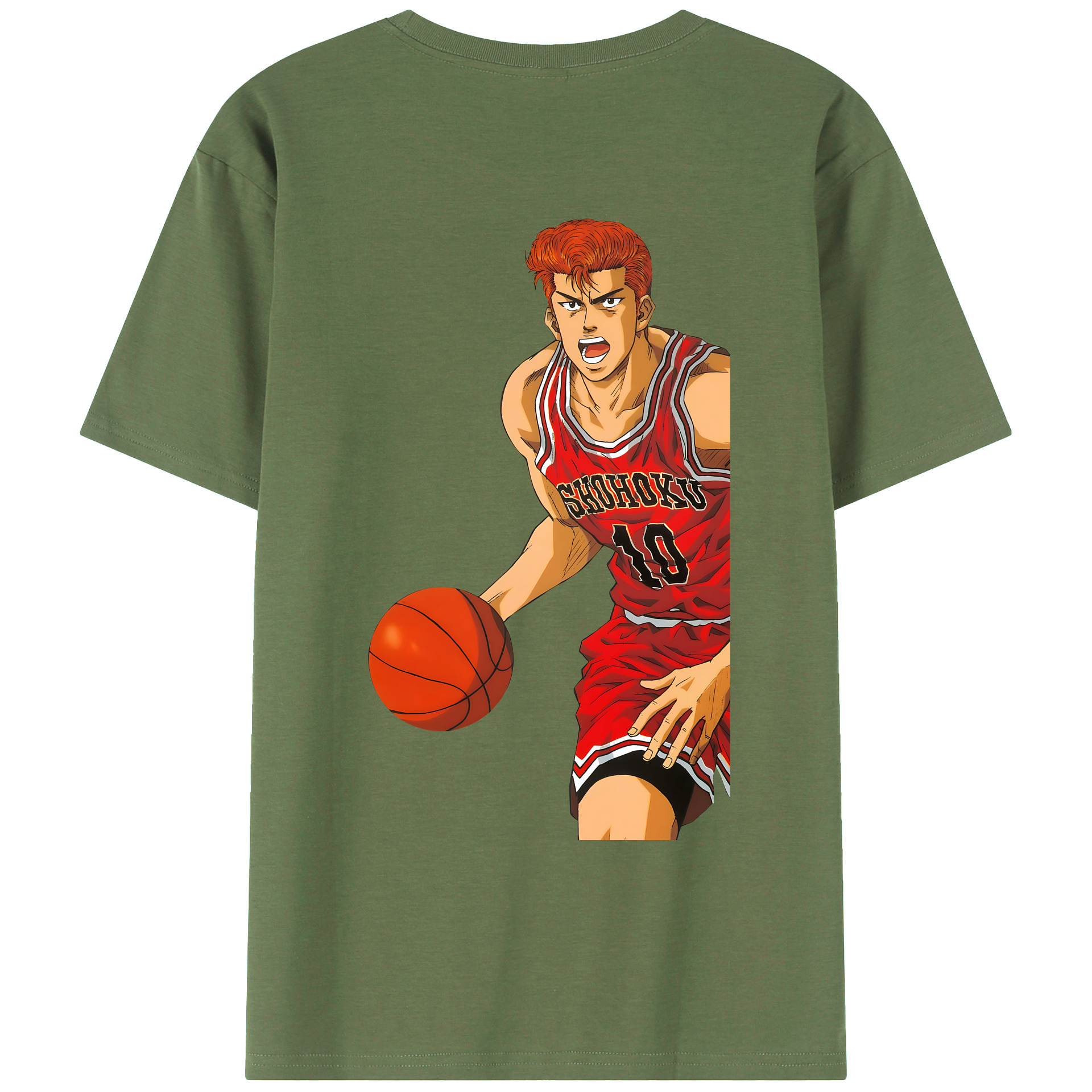 （画像用） SLAM DUNK／スラムダンク 綿100％ メンズ半袖Tシャツ（バックプリント） 通気性